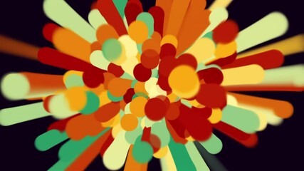 Poster - Bright flash from 3d render of cylinders scattering in different directions. Abstract futuristic inflorescence with digital holiday textures. Dynamic lighting lines.