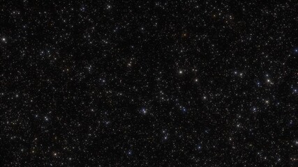 Wall Mural - Flying through the stars in space. Galaxy exploration through outer space towards glowing milky way galaxy.