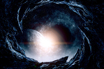 Aufkleber - Image of outer space. . Mixed media