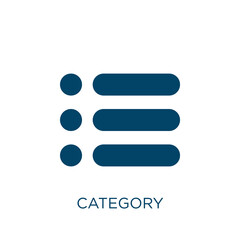 Poster - category vector icon. internet filled flat symbol for mobile concept and web design. Black information glyph icon. Isolated sign, logo illustration. Vector graphics.