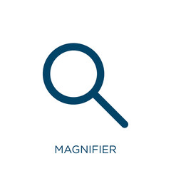 Poster - magnifier vector icon. search filled flat symbol for mobile concept and web design. Black business glyph icon. Isolated sign, logo illustration. Vector graphics.