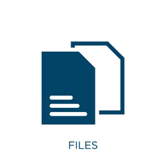 Poster - files vector icon. file filled flat symbol for mobile concept and web design. Black interface glyph icon. Isolated sign, logo illustration. Vector graphics.