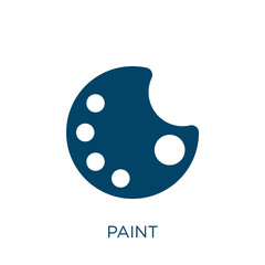 Poster - paint vector icon. equipment filled flat symbol for mobile concept and web design. Black brush glyph icon. Isolated sign, logo illustration. Vector graphics.