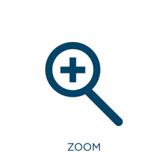 Poster - zoom vector icon. focus filled flat symbol for mobile concept and web design. Black simple glyph icon. Isolated sign, logo illustration. Vector graphics.