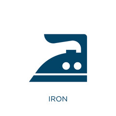 Poster - iron vector icon. equipment filled flat symbol for mobile concept and web design. Black heavy glyph icon. Isolated sign, logo illustration. Vector graphics.