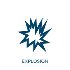 Canvas Print - explosion vector icon. event filled flat symbol for mobile concept and web design. Black label glyph icon. Isolated sign, logo illustration. Vector graphics.