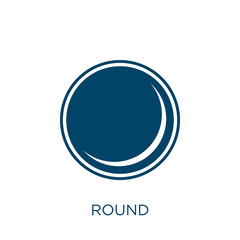 Poster - round vector icon. business filled flat symbol for mobile concept and web design. Black circle glyph icon. Isolated sign, logo illustration. Vector graphics.
