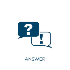Poster - answer vector icon. faq filled flat symbol for mobile concept and web design. Black help glyph icon. Isolated sign, logo illustration. Vector graphics.