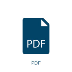 Poster - pdf vector icon. document filled flat symbol for mobile concept and web design. Black text glyph icon. Isolated sign, logo illustration. Vector graphics.