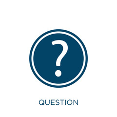 Poster - question vector icon. support filled flat symbol for mobile concept and web design. Black faq glyph icon. Isolated sign, logo illustration. Vector graphics.
