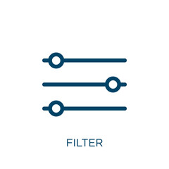 Poster - filter vector icon. technology filled flat symbol for mobile concept and web design. Black simple glyph icon. Isolated sign, logo illustration. Vector graphics.