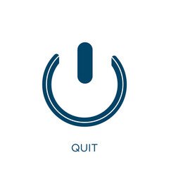 Poster - quit vector icon. information filled flat symbol for mobile concept and web design. black internet g