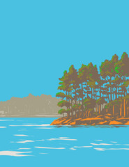 wpa poster art of lake catherine state park on the south shore of lake catherine southeast of hot sp