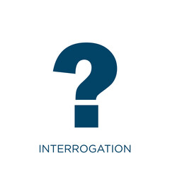 Poster - interrogation vector icon. question filled flat symbol for mobile concept and web design. Black mark glyph icon. Isolated sign, logo illustration. Vector graphics.