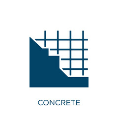 Poster - concrete vector icon. construction filled flat symbol for mobile concept and web design. black helme