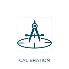 Poster - calibration vector icon. monitor filled flat symbol for mobile concept and web design. Black equipment glyph icon. Isolated sign, logo illustration. Vector graphics.