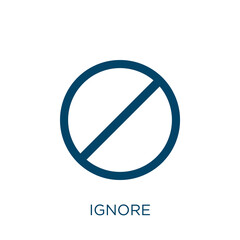 Poster - ignore vector icon. problem filled flat symbol for mobile concept and web design. Black idea glyph icon. Isolated sign, logo illustration. Vector graphics.