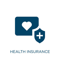 health insurance vector icon. life filled flat symbol for mobile concept and web design. Black health glyph icon. Isolated sign, logo illustration. Vector graphics.