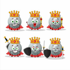 Sticker - A Charismatic King gray gummy candy G cartoon character wearing a gold crown