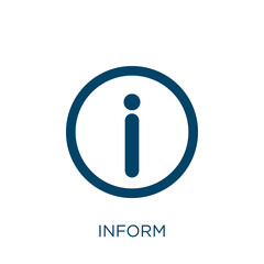 Poster - inform vector icon. info filled flat symbol for mobile concept and web design. Black document glyph icon. Isolated sign, logo illustration. Vector graphics.