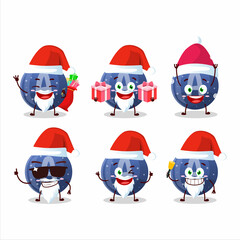 Wall Mural - Santa Claus emoticons with blue gummy candy A cartoon character