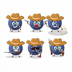 Poster - Cool cowboy blue gummy candy A cartoon character with a cute hat