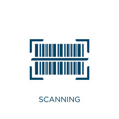 Poster - scanning vector icon. scan filled flat symbol for mobile concept and web design. Black scanner glyph icon. Isolated sign, logo illustration. Vector graphics.