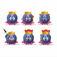 Poster - Queen and her magic clothes cartoon of blue gummy candy A wearing tiara