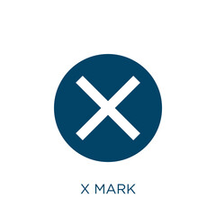 Poster - x mark vector icon. check filled flat symbol for mobile concept and web design. Black cross glyph icon. Isolated sign, logo illustration. Vector graphics.