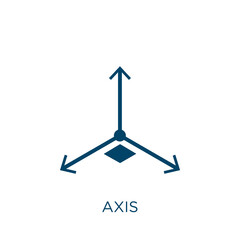 Poster - axis vector icon. graph filled flat symbol for mobile concept and web design. Black science glyph icon. Isolated sign, logo illustration. Vector graphics.