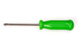 © Сергей Васильченко - Screwdriver with green handle on a white background.