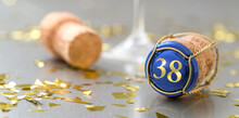 Champagne Cap With The Number 38