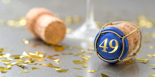 Champagne Cap With The Number 49