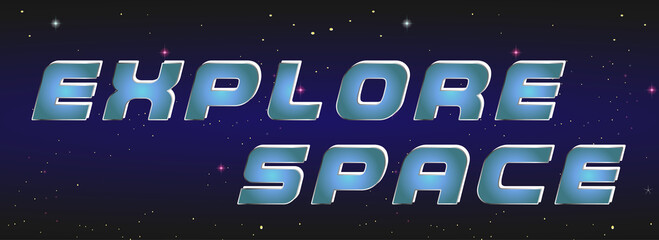 Wall Mural - Explore Space poster design