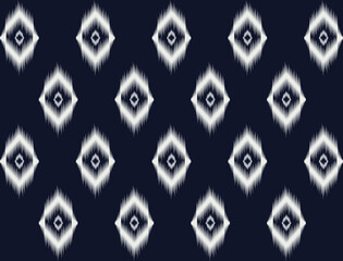 Wall Mural - Ethnic tribal ikat pattern design. Design for texture, wrapping, clothing, batik, fabric, wallpaper and background. Pattern embroidery design.