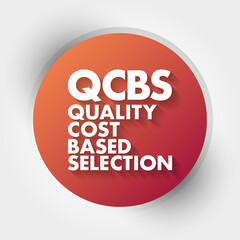Poster - qcbs - quality and cost based selection acronym, business concept background