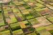 aerial photo from a plane top view gardens and fields