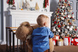 © Antibydni - Little baby boy with huge teddy bear.