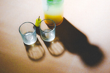 drink, concepts, glass, fruit, shadow, simple