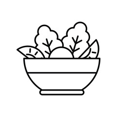 salad icon vector