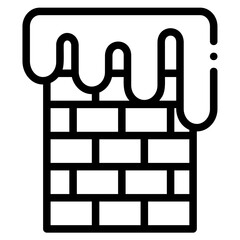 Sticker - chimney outline icon