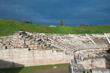 Canvas Print - The ancient theater of Larissa, one of the most important and largest in Greece. Larissa ,Greece