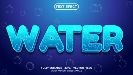 Wall Mural - editable text effect water theme