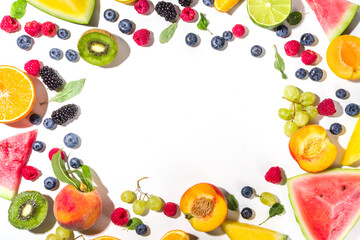 Wall Mural - Assorted fruits and berries