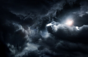 Wall Mural - dramatic clouds background