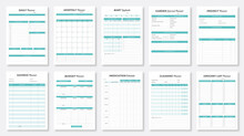 Minimalist Planner Pages Templates. Life And Business Planner 2022. Printable Business Planner Set. Daily, Monthly, Baby, Garden, Project, Savings, Budget, Medication, Cleaning, Grocery Planner.