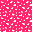 Red pink seamless pattern with hearts. Happy Valentines Day.