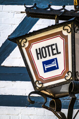 Poster - antique hotel sign in germany