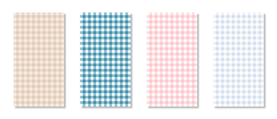 Poster - Set of abstract square background pattern. Vector illustration