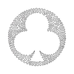 Poster - single continuous line drawing poker playing cards suit club design shape single icon. clubs suit de